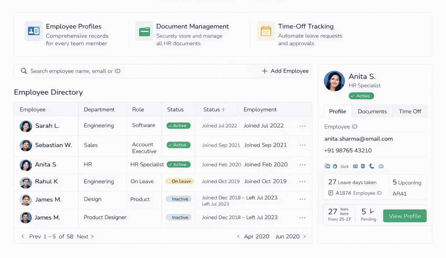 HRMS Dashboard